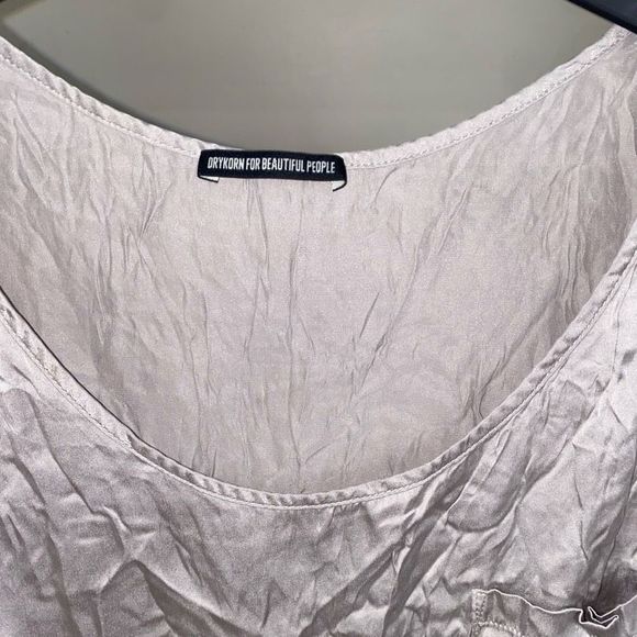 Drykorn for Beautiful People 100% Silk Beige Nude Tank Blouse Size US Medium - Picture 3 of 10